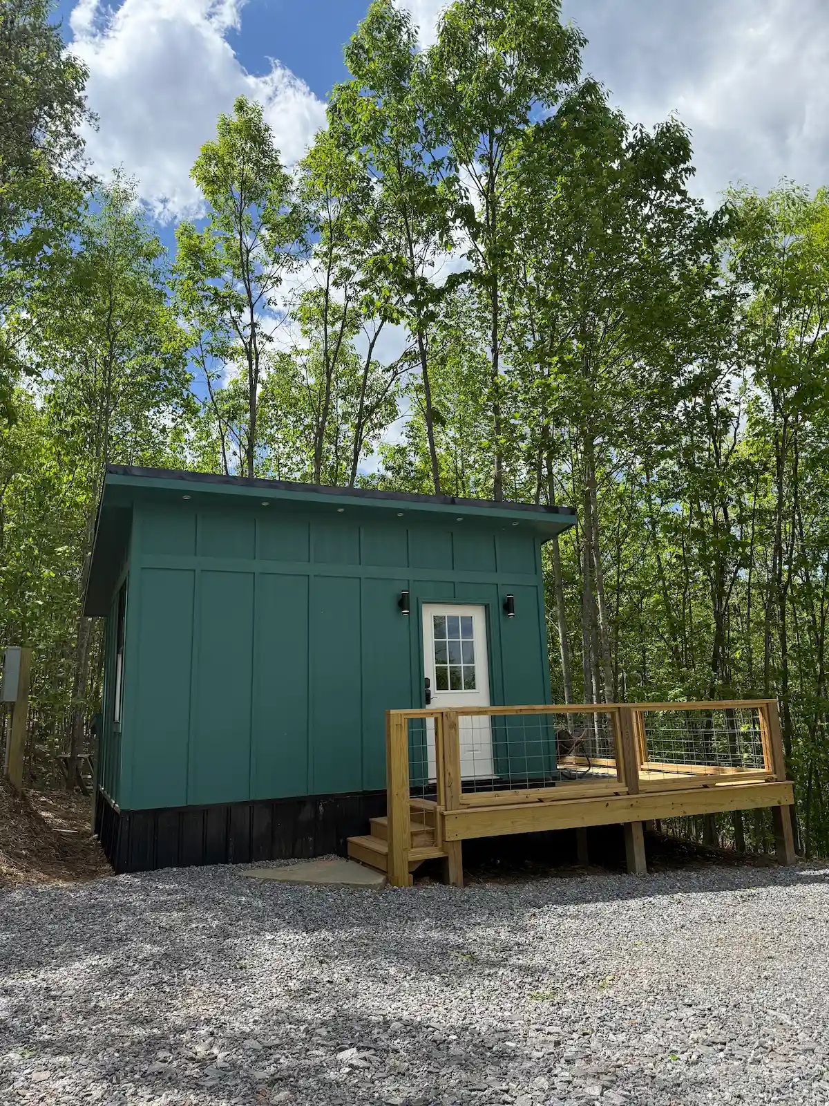 Exterior of the tiny home at Mountain Springs